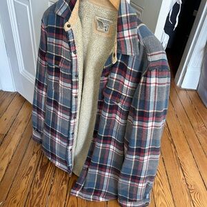L.L. Bean fleece lined flannel jacket